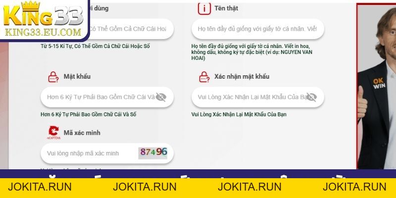 Hướng dẫn đăng ký King33 và nâng cấp bảo mật cho tài khoản - JOKITA