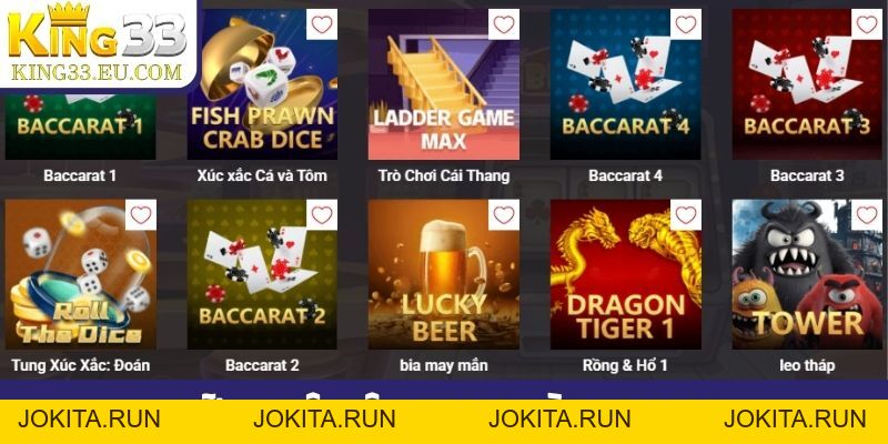 Game bài King33 thời thượng, chiến thuật đối kháng đỉnh cao - JOKITA