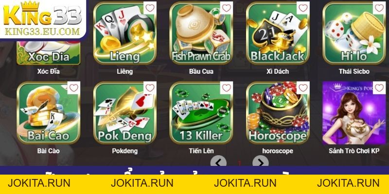 Game bài King33 thời thượng, chiến thuật đối kháng đỉnh cao - JOKITA